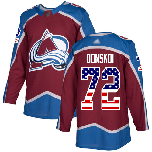 Adidas Colorado Avalanche #72 Joonas Donskoi Burgundy Home Authentic USA Flag Stitched Youth NHL Jersey